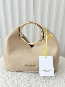 Torebka mini shopperka taupe z okrągłą rączką