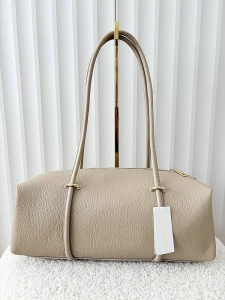 Laura Biaggi torebka kuferek na ramię skórzany taupe