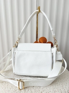 Massimo Contti torebka listonoszka biała ze złotym kwiaty zip