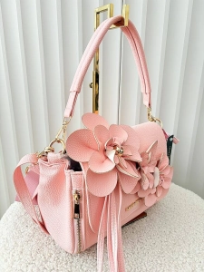 Massimo Contti torebka listonoszka różowa kwiaty zip