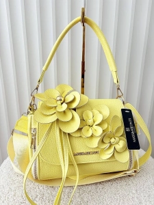 Massimo Contti torebka listonoszka żółta kwiaty zip