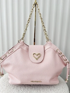 Massimo Contti torba shopper różowa serduszko