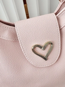 Massimo Contti torba shopper różowa serduszko