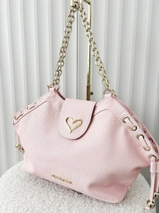 Massimo Contti torba shopper różowa serduszko