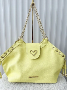 Massimo Contti torba shopper żółta serduszko