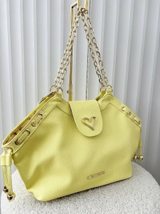 Massimo Contti torba shopper żółta serduszko