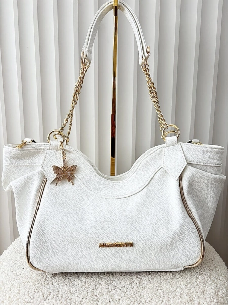 Massimo Contti torba shopper na ramię biała