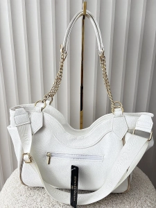 Massimo Contti torba shopper na ramię biała