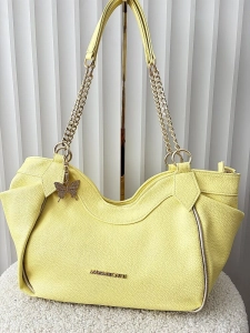 Massimo Contti torba shopper na ramię żółta