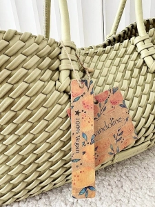 Mandoline torebka shopperka na ramię zielona plecionka