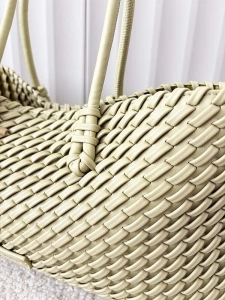 Mandoline torebka shopperka na ramię zielona plecionka