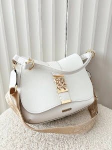 Laura Biaggi torebka listonoszka biała z klapką