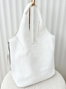 Maxfly torebka shopper na ramię i listonoszka 2w1 biała