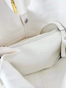 Maxfly torebka shopper na ramię i listonoszka 2w1 biała