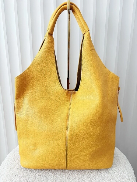 Maxfly torebka shopper na ramię i listonoszka 2w1 żółta