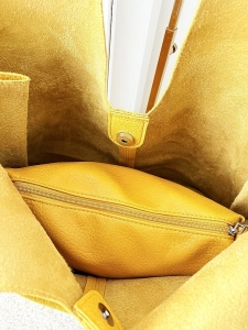 Maxfly torebka shopper na ramię i listonoszka 2w1 żółta