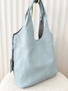 Maxfly torebka shopper na ramię i listonoszka 2w1 jasnoniebieska