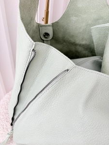 Maxfly torebka shopper na ramię i listonoszka 2w1 zielona