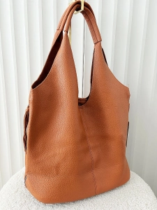 Maxfly torebka shopper na ramię i listonoszka 2w1 brązowa