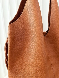 Maxfly torebka shopper na ramię i listonoszka 2w1 brązowa