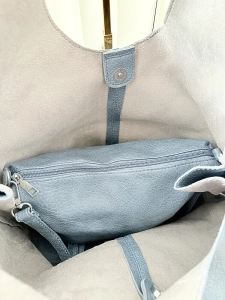 Maxfly torebka shopper na ramię i listonoszka 2w1 niebieska