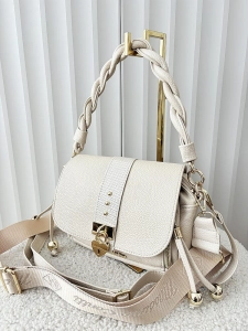 Massimo Contti listonoszka beżowa z klapką serduszko