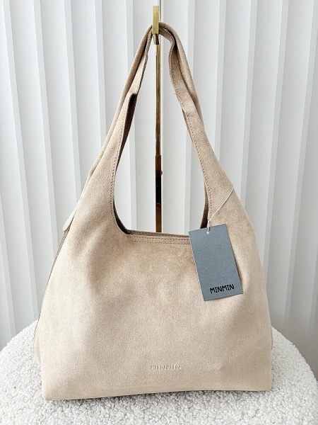 Minmin torebka shopperka na ramię beżowa ekozamsz