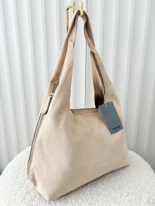 Minmin torebka shopperka na ramię beżowa ekozamsz