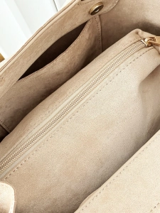 Minmin torebka shopperka na ramię beżowa ekozamsz