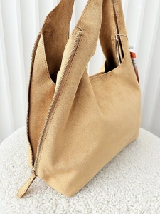 Minmin torebka shopperka na ramię ciepły beż ekozamsz