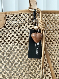 Flora&Co torebka shopper koszyk ciemnobeżowa