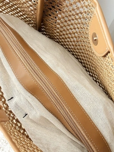 Flora&Co torebka shopper koszyk ciemnobeżowa