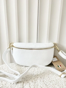 Laura Biaggi torebka nerka skórzana biała