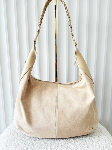 Minmin torebka shopper na ramię beżowa ekozamsz