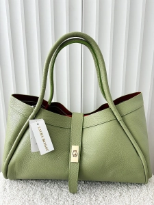 Laura Biaggi torebka shopper skórzana zielona