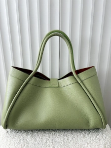 Laura Biaggi torebka shopper skórzana zielona