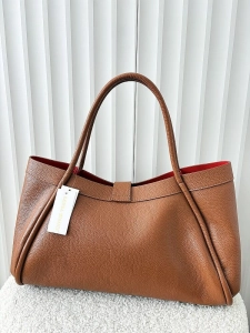 Laura Biaggi torebka shopper skórzana camelowa