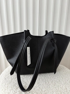 Laura Biaggi torebka shopper na ramię czarna