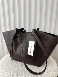 Laura Biaggi torebka shopper na ramię czekoladowa