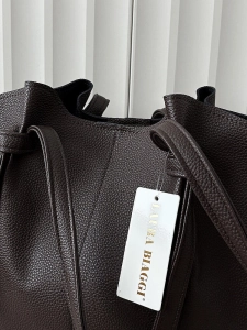 Laura Biaggi torebka shopper na ramię czekoladowa