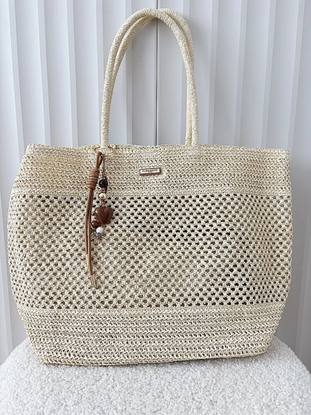 Flora&Co torebka shopper koszyk jasnobeżowa
