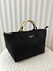Torebka shopper czarna plecionka