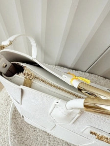 Torebka shopper biała plecionka