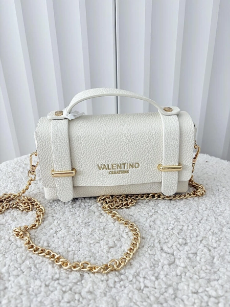 Valentino Creations torebka mini listonoszka jasnobeżowa