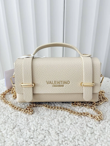 Valentino Creations torebka mini listonoszka beżowa