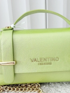 Valentino Creations torebka mini listonoszka zielona błyszcząca