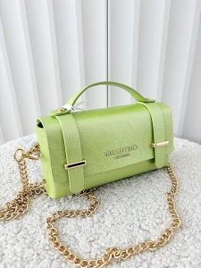 Valentino Creations torebka mini listonoszka zielona błyszcząca