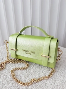 Valentino Creations torebka mini listonoszka zielona błyszcząca