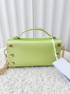 Valentino Creations torebka mini listonoszka zielona błyszcząca