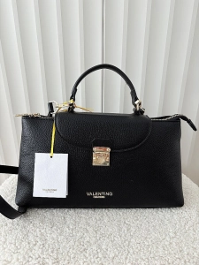 Valentino Creations torebka shopperka czarna z klapką